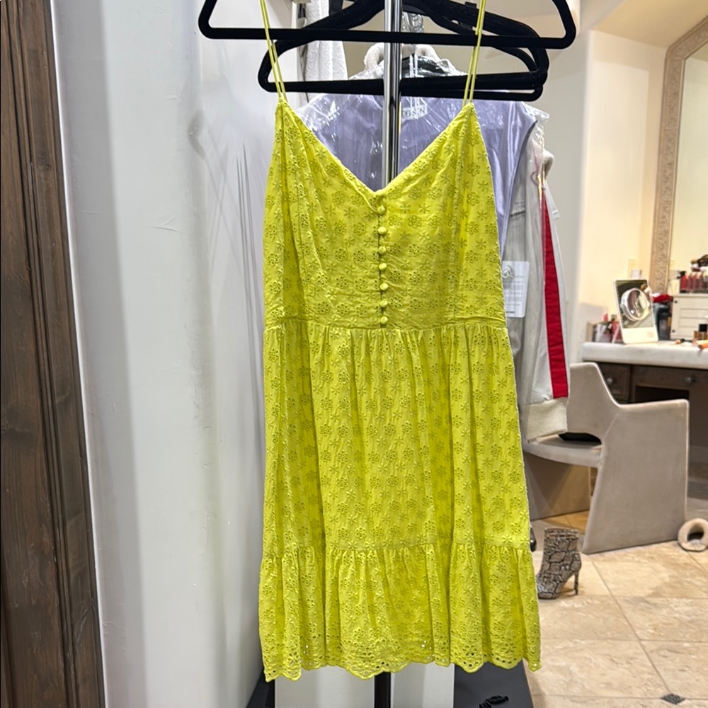 Yellow Eyelet Lace Sundress